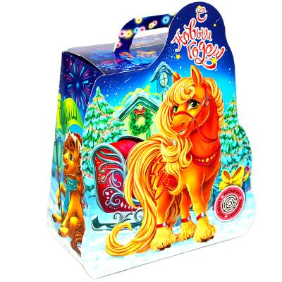 Детский подарок на Новый Год в картонной упаковке весом 543 грамма